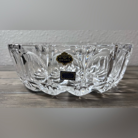 Beyer Bleikristall Vintage Never Displayed Crystal Holiday Nut/CandyDish Bowl - Picture 1 of 5